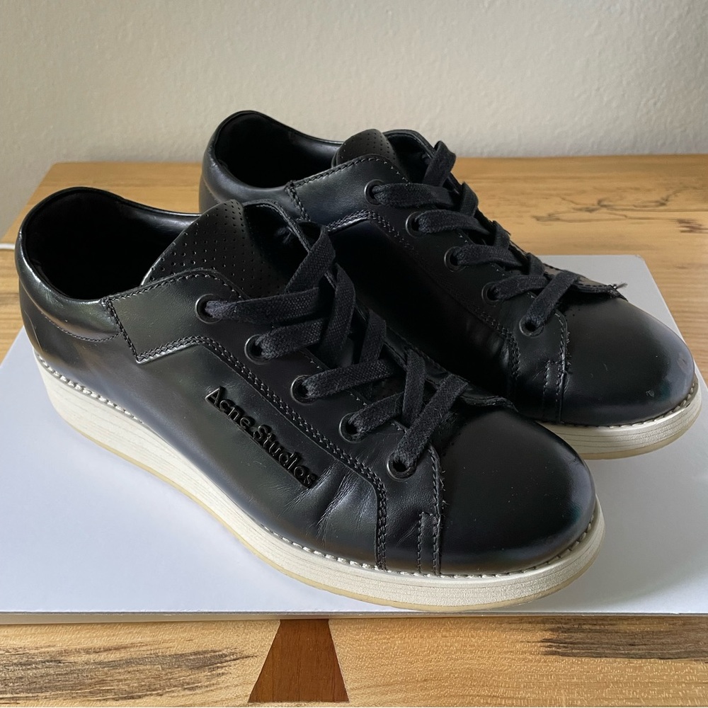 Acne Studios Black Kobe Leather Sneaker